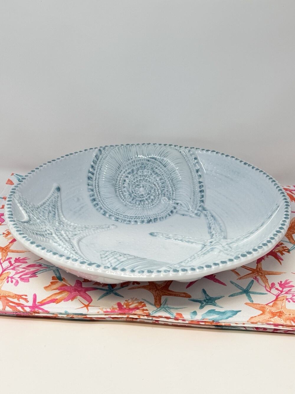 4 Sigrid Olsen Coastal Placemats Indoor Outdoor Multi Color & Serving Bowl